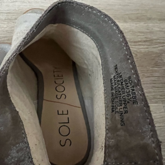 Sole Society So Tabbie Gray Ankle Boot with Open Toes and Back Zip - Picture 10 of 13